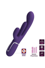 PRETTY LOVE - SHANIA VIBRATORE TRIPLO CONIGLIO MULTIFUNZIONE VIOLA