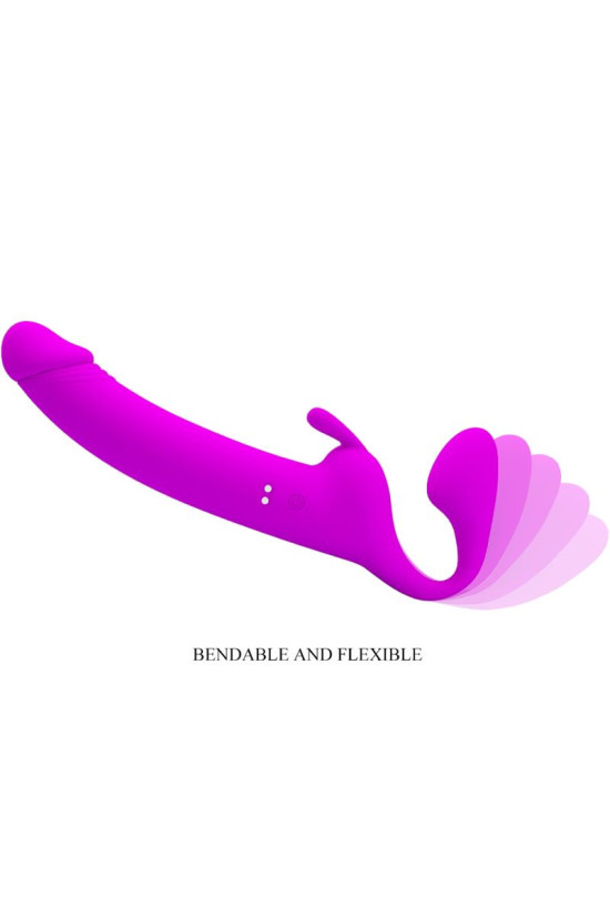 PRETTY LOVE - ZANINI STRAPLESS STRAP-ON 10 VIBRAZIONI VIOLA