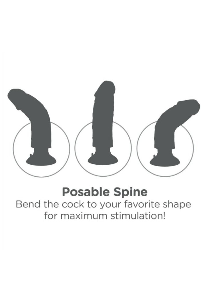KING COCK - DILDO VIBRATORE CON TESTICOLI 25.5 CM COLORE MARRONE