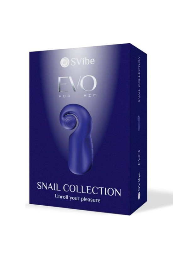 SNAIL VIBE - EVO PER LUI MASTURBATORE MASCHILE SLIDE NROLL BLU SCURO