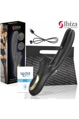 IBIZA - VIBRATORE CLITORIALE MULTICELLULARE E DOPPIA ONDA CON SPAZZOLA RABITT HI-TECH