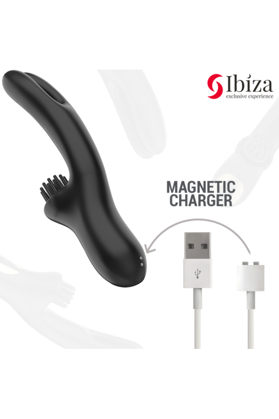 IBIZA - VIBRATORE CLITORIALE MULTICELLULARE E DOPPIA ONDA CON SPAZZOLA RABITT HI-TECH