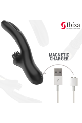 IBIZA - VIBRATORE CLITORIALE MULTICELLULARE E DOPPIA ONDA CON SPAZZOLA RABITT HI-TECH