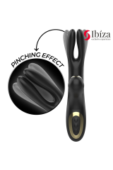 IBIZA - DOPPIO VIBRATORE BLOCCAGGIO NERO