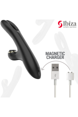 IBIZA - DOPPIO VIBRATORE BLOCCAGGIO NERO