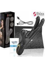 IBIZA - TWO DRAGONS DOPPIO VIBRATORE NERO