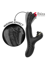 IBIZA - TWO DRAGONS DOPPIO VIBRATORE NERO