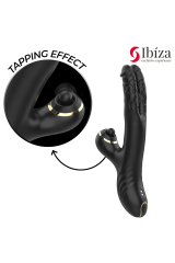 IBIZA - TWO DRAGONS DOPPIO VIBRATORE NERO