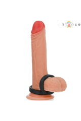 INTENSE - BOBBY DOPPIO ANELLO PER PENE IN SILICONE NERO