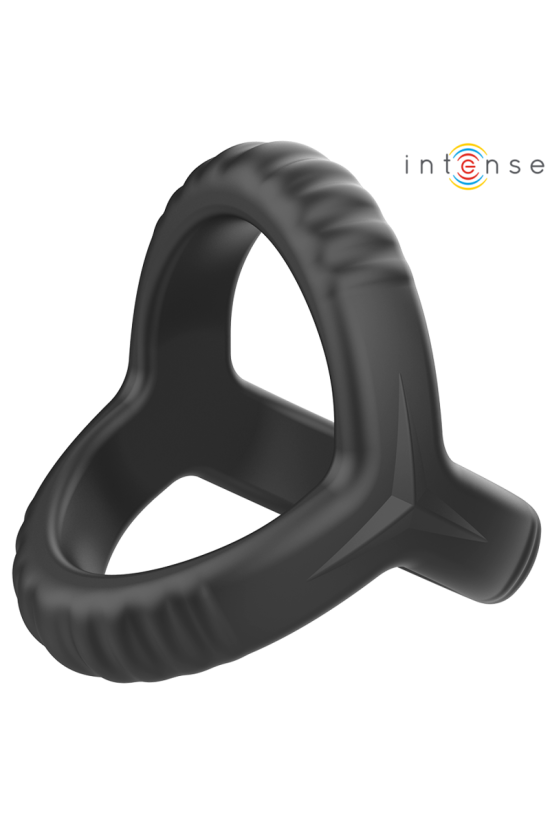INTENSE - CARSON DOPPIO ANELLO PER PENE IN SILICONE MODELLO NERO 4