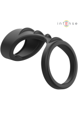 INTENSE - THEO DOPPIO ANELLO PER PENE IN SILICONE MODELLO NERO 3