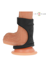 INTENSE - THEO DOPPIO ANELLO PER PENE IN SILICONE MODELLO NERO 3