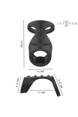 INTENSE - THEO DOPPIO ANELLO PER PENE IN SILICONE MODELLO NERO 3
