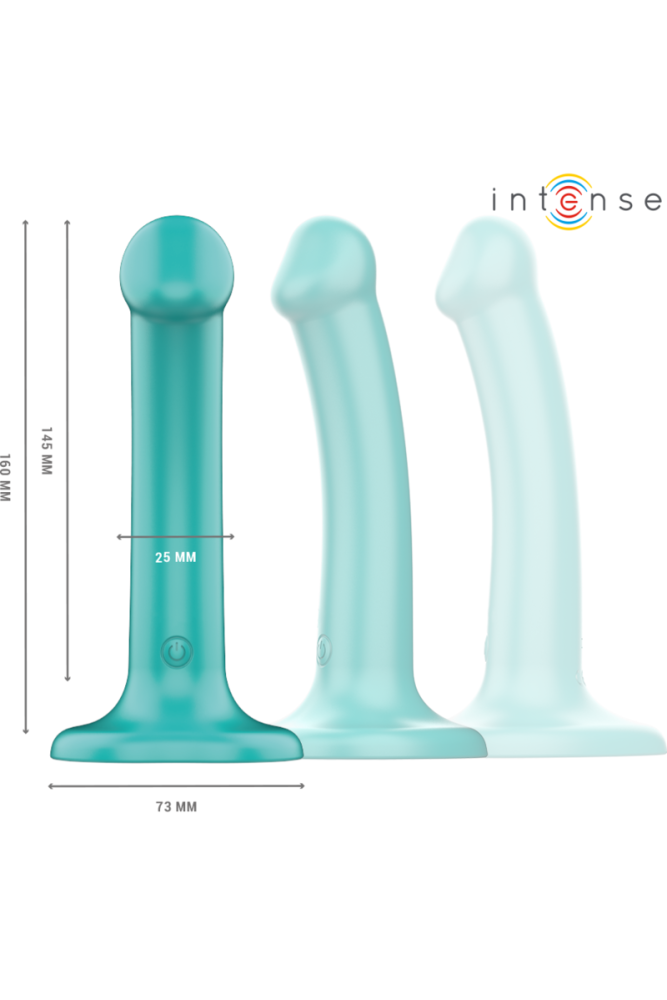 INTENSE - KATIE VIBRATORE CON VENTOSA 10 VIBRAZIONI TELECOMANDO BLU