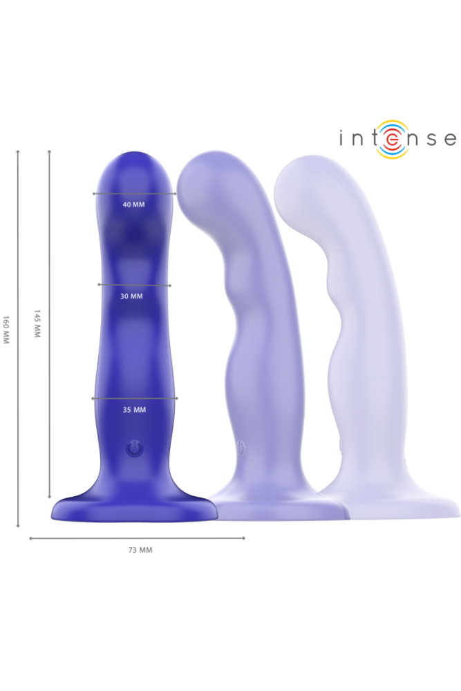 INTENSE - VIBRATORE SHORTY CON VENTOSA TELECOMANDO BLU