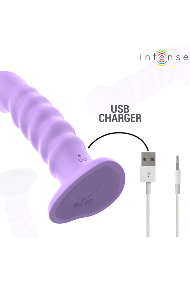 INTENSE - BRENDA VIBRATORE TAGLIA M DESIGN A SPIRALE 10 VIBRAZIONI TELECOMANDO VIOLA