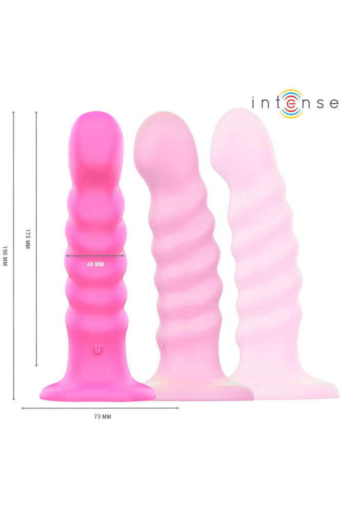 INTENSE - VIBRATORE CINDY TAGLIA L DESIGN A SPIRALE 10 VIBRAZIONI ROSA TELECOMANDO