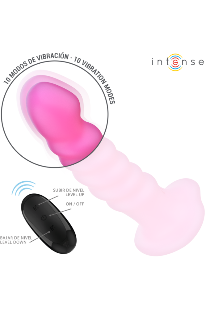 INTENSE - VIBRATORE CINDY TAGLIA L DESIGN A SPIRALE 10 VIBRAZIONI ROSA TELECOMANDO