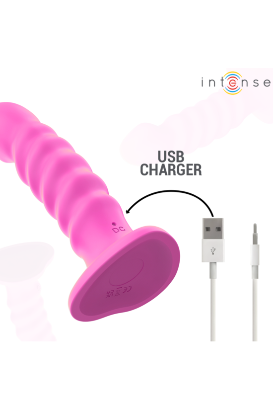 INTENSE - VIBRATORE CINDY TAGLIA L DESIGN A SPIRALE 10 VIBRAZIONI ROSA TELECOMANDO