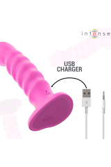 INTENSE - VIBRATORE CINDY TAGLIA L DESIGN A SPIRALE 10 VIBRAZIONI ROSA TELECOMANDO