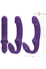 INTENSE - JILL DOPPIO VIBRATORE 20 CM VIOLA TELECOMANDO