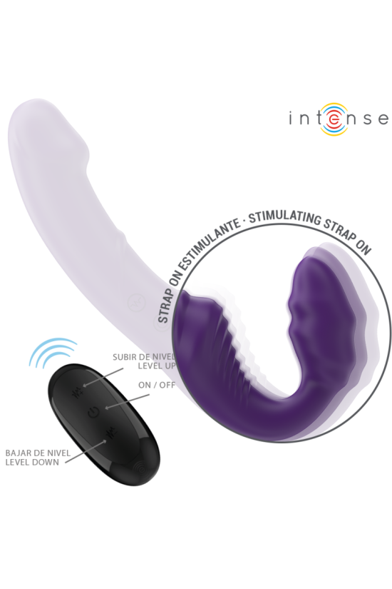 INTENSE - JILL DOPPIO VIBRATORE 20 CM VIOLA TELECOMANDO