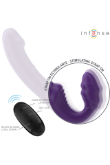 INTENSE - JILL DOPPIO VIBRATORE 20 CM VIOLA TELECOMANDO