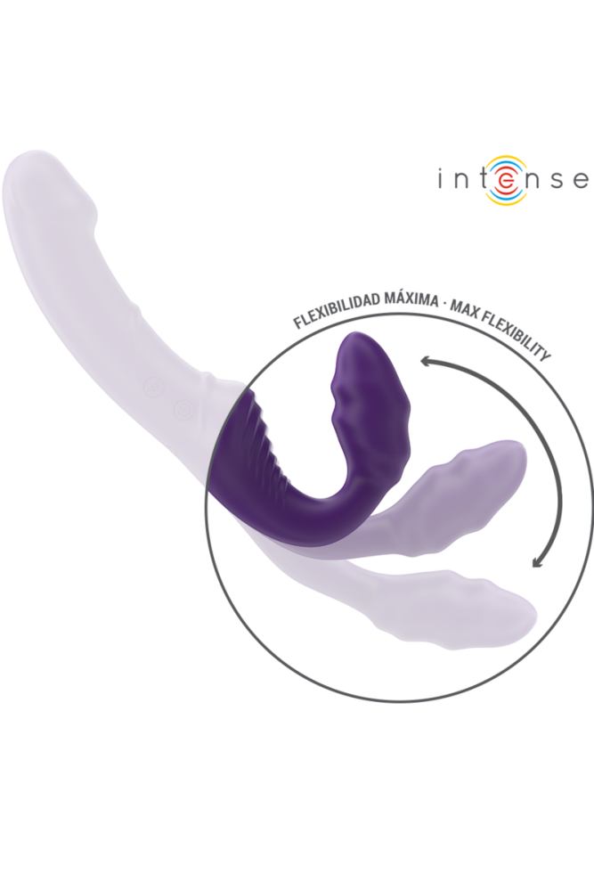 INTENSE - JILL DOPPIO VIBRATORE 20 CM VIOLA TELECOMANDO