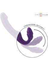 INTENSE - JILL DOPPIO VIBRATORE 20 CM VIOLA TELECOMANDO