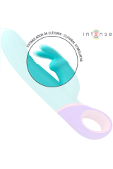 INTENSE - MONICA VIBRATORE RABBIT CON STIMOLATORE G-SPOT ROTANTE BLU