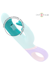 INTENSE - MONICA VIBRATORE RABBIT CON STIMOLATORE G-SPOT ROTANTE BLU