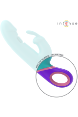 INTENSE - MONICA VIBRATORE RABBIT CON STIMOLATORE G-SPOT ROTANTE BLU