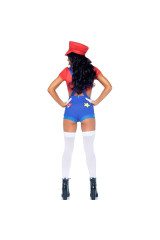 LEG AVENUE - COSTUME SEXY MARIO BROS ROSSO/BLU M