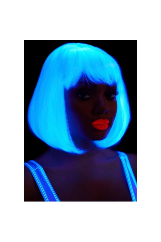 LEG AVENUE - PARRUCCA BIANCA TAGLIO BOB FOSFORESCENTE