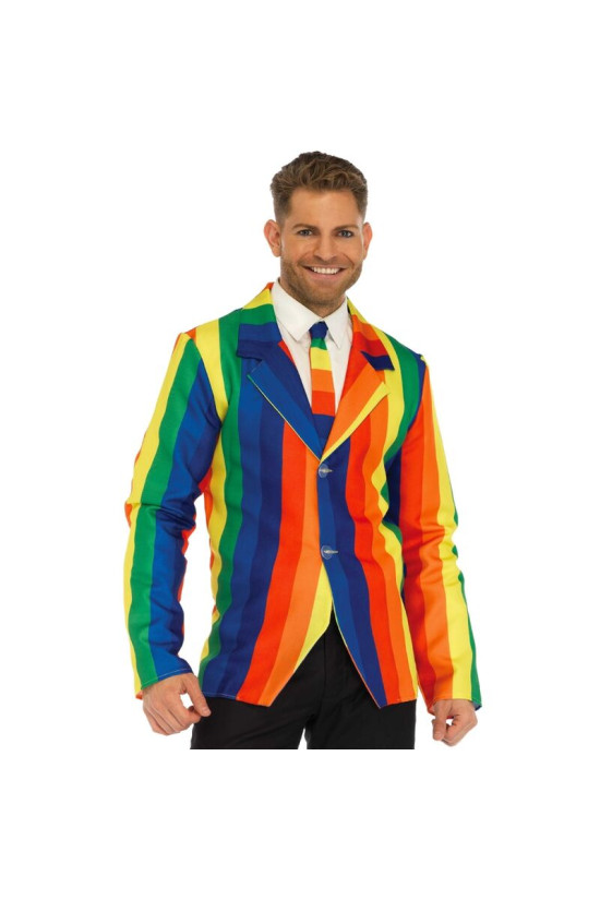 LEG AVENUE - BLAZER + CRAVATTA RAINBOW S