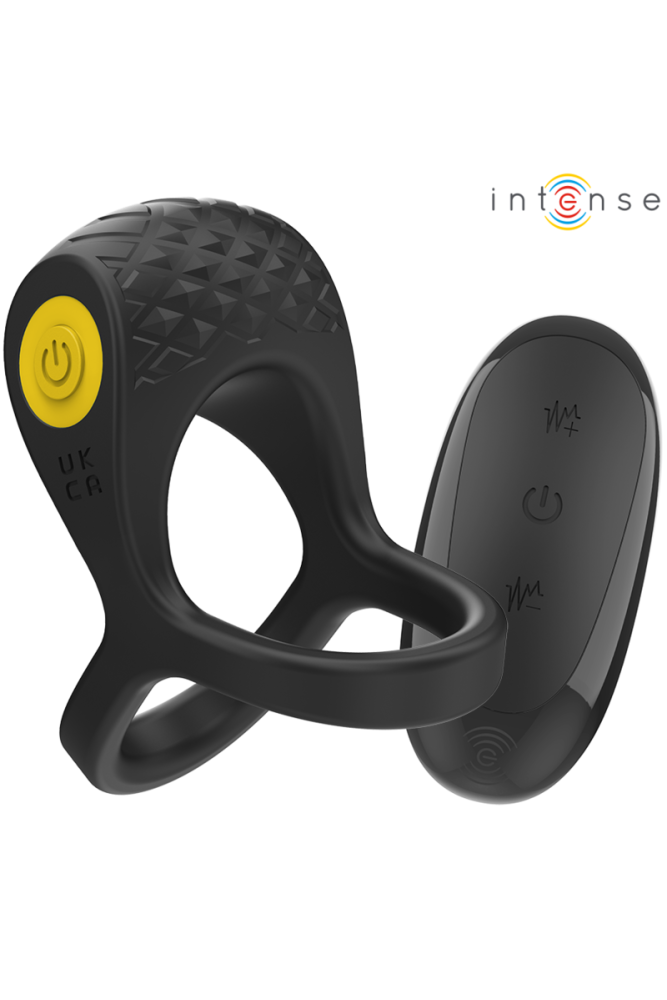 INTENSE - ALEX VIBRATORE DOPPIO ANELLO PER PENE 10 VIBRAZIONI NERO