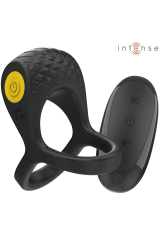 INTENSE - ALEX VIBRATORE DOPPIO ANELLO PER PENE 10 VIBRAZIONI NERO