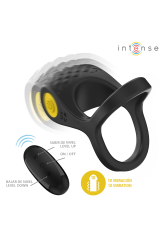 INTENSE - ALEX VIBRATORE DOPPIO ANELLO PER PENE 10 VIBRAZIONI NERO