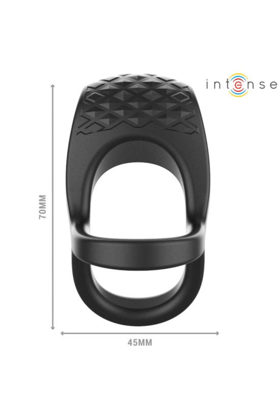 INTENSE - ALEX VIBRATORE DOPPIO ANELLO PER PENE 10 VIBRAZIONI NERO