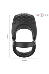 INTENSE - ALEX VIBRATORE DOPPIO ANELLO PER PENE 10 VIBRAZIONI NERO