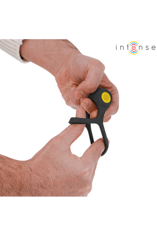 INTENSE - ALEX VIBRATORE DOPPIO ANELLO PER PENE 10 VIBRAZIONI NERO