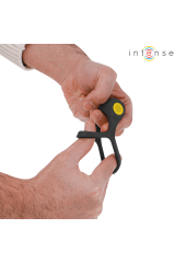 INTENSE - ALEX VIBRATORE DOPPIO ANELLO PER PENE 10 VIBRAZIONI NERO