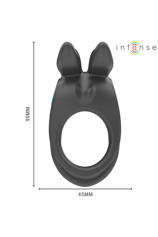 INTENSE - SAM VIBRATORE DOPPIO ANELLO PER PENE 10 VIBRAZIONI NERO