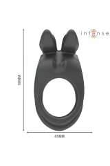 INTENSE - SAM VIBRATORE DOPPIO ANELLO PER PENE 10 VIBRAZIONI NERO