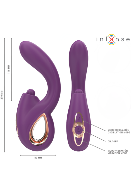 INTENSE - LALI VIBRATORE MULTIFUNZIONE PUNTO G TAPPING & THRUST & VIBRATION VIOLA