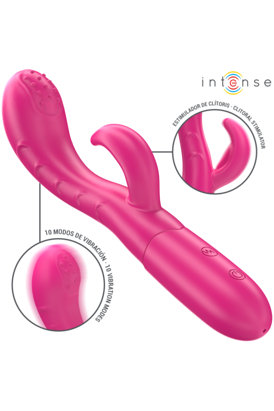 INTENSE - VIBRATORE AMARA CON LINGUA STIMOLANTE 10 VIBRAZIONI ROSA