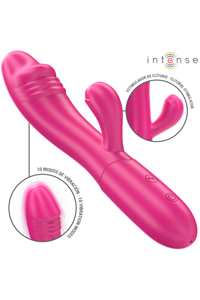 INTENSE - VIBRATORE FLESSIBILE IVY 10 VIBRAZIONI CON STIMOLAZIONE DELLA LINGUA ROSA