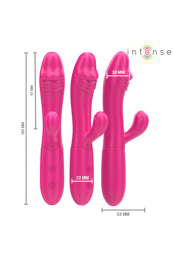 INTENSE - VIBRATORE FLESSIBILE IVY 10 VIBRAZIONI CON STIMOLAZIONE DELLA LINGUA ROSA
