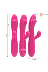 INTENSE - VIBRATORE FLESSIBILE IVY 10 VIBRAZIONI CON STIMOLAZIONE DELLA LINGUA ROSA