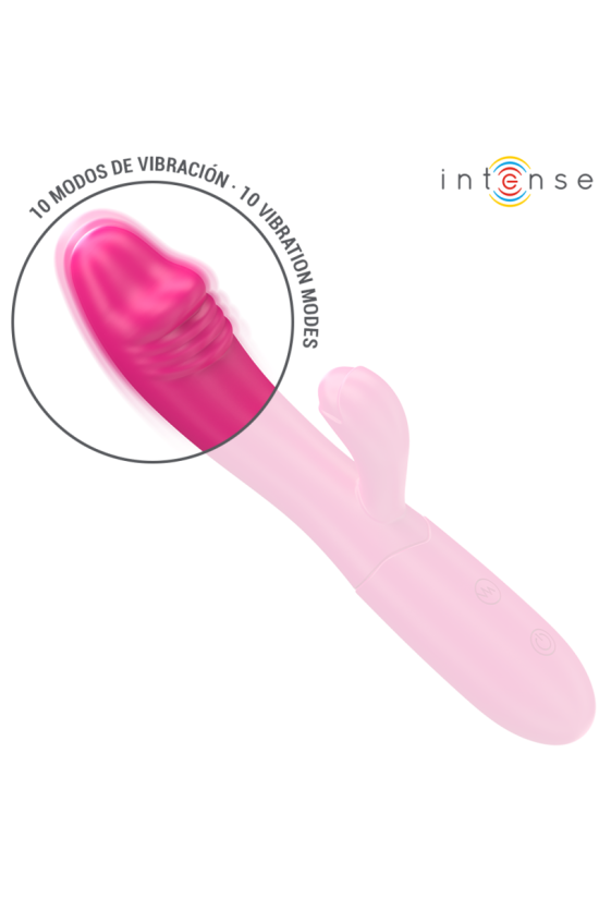 INTENSE - VIBRATORE FLESSIBILE IVY 10 VIBRAZIONI CON STIMOLAZIONE DELLA LINGUA ROSA